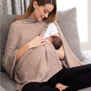 Cable knit nursing cover